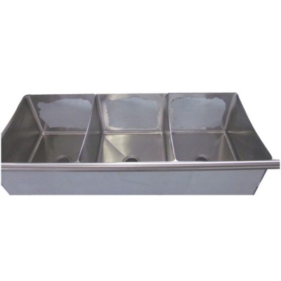 cheap price hotel commercial aluminium kitchen triple bowl sink